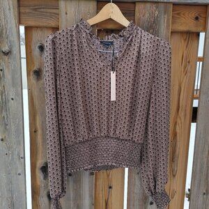 BEAUTIFUL Tamara H. Art Deco Print Top Women's Size XS BNWT Blouse Pullover Top